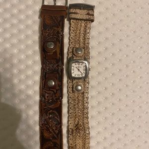 Fossil watch with changeable bands.